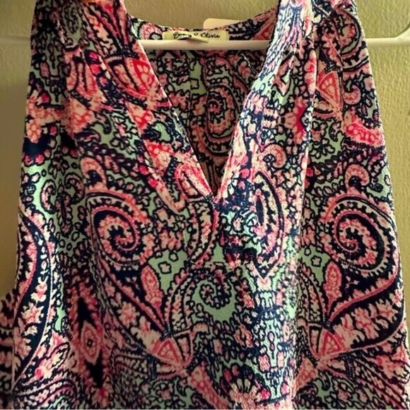 Emma‎ & Olivia Paisley Print Sleeveless Top Size M - Picture 8 of 10